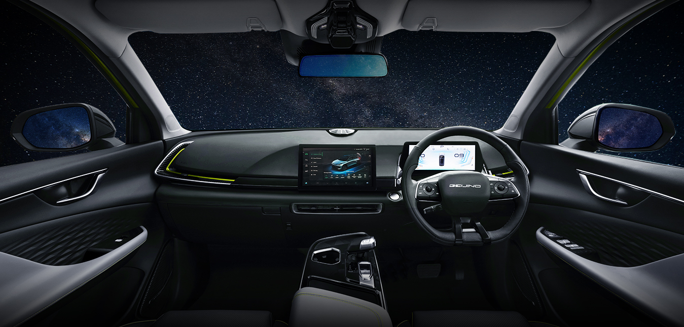 Aircraft-Inspired Digital Dash & Multifunctional Steering